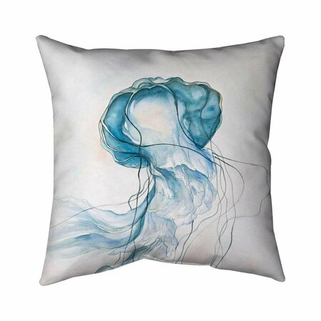 BEGIN HOME DECOR 26 x 26 in. Jellyfish Moving-Double Sided Print Indoor Pillow 5541-2626-AN271